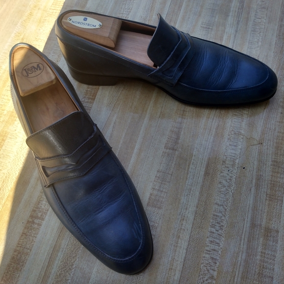 Massimo Matteo Mens Rare Blue Dress Slipon Loafer Shoes Size 7.5M (54)